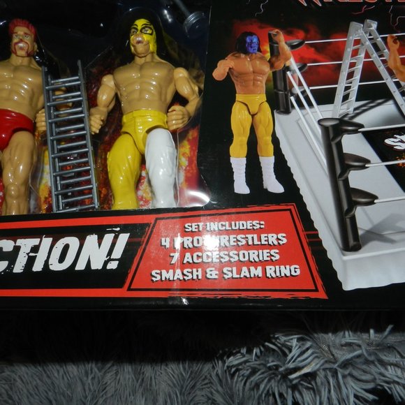 Smash and Slam Wrestlers + Arena 12Pc Tag team Playset Sealed 🆕NWT⌚SHIPS FAST💥 - Picture 4 of 16
